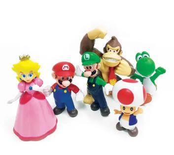 Super Mario Bros Cake Toppers/Figurines/Toys Pk/8