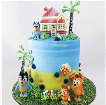 Bluey & Friends Plastic Cake Toppers/Figurines/Toys Pk/8