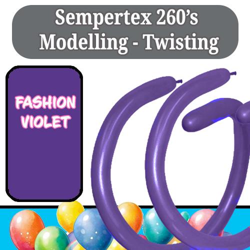 Balloon Modelling 260 Fashion Violet Sempertex Pk 50