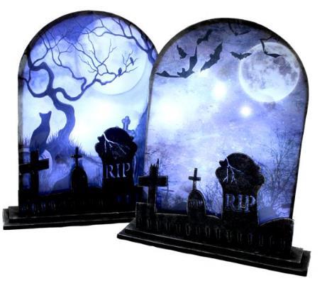 Prop Animated Gravestone/Halloween Tombstone with Sound