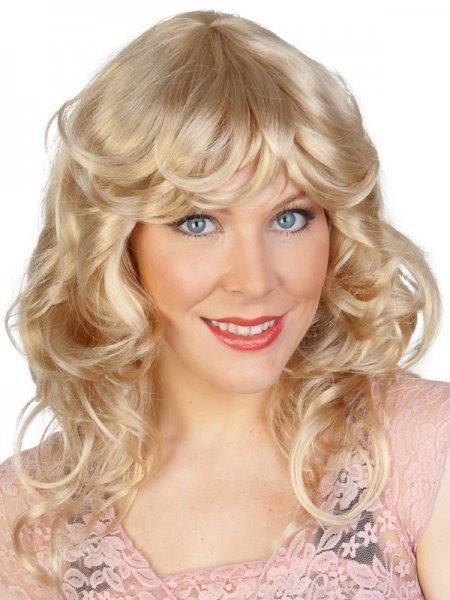 Wig Farrah Blonde Curly Long 1970s Costume Accessory