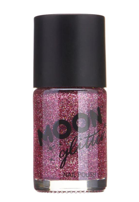 Holographic Nail Polish Pink 14mL Moon Glow Cosmetics