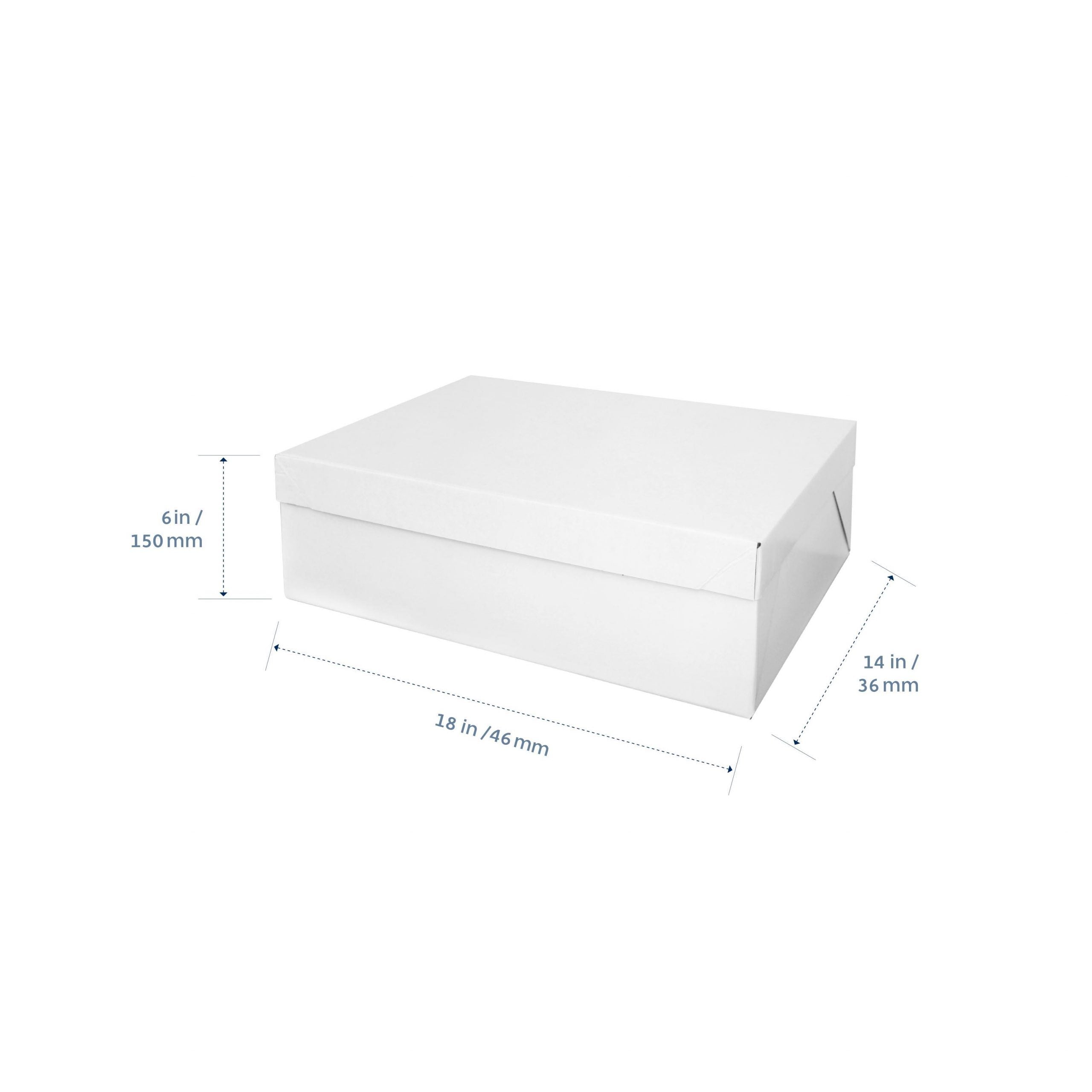 Cake Box and Lid Small/Half Slab Rectangle 18''x14''x6" (H)