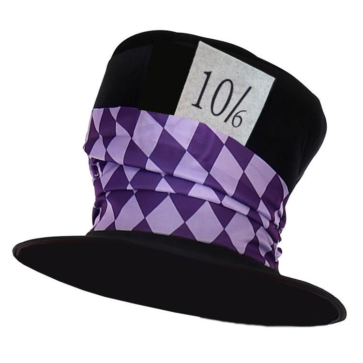 Hat Mad Hatter Black With Checks Soft Deluxe