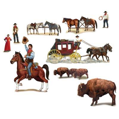 Cutouts Western Props Pk/9 - Discontinued Line Last Chance To Buy