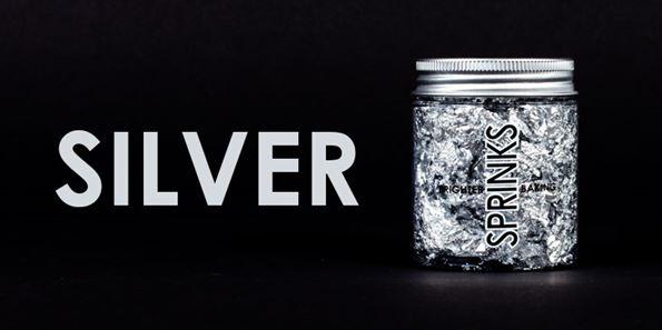 Silver Leaf Flake 2g Jar By Sprinks