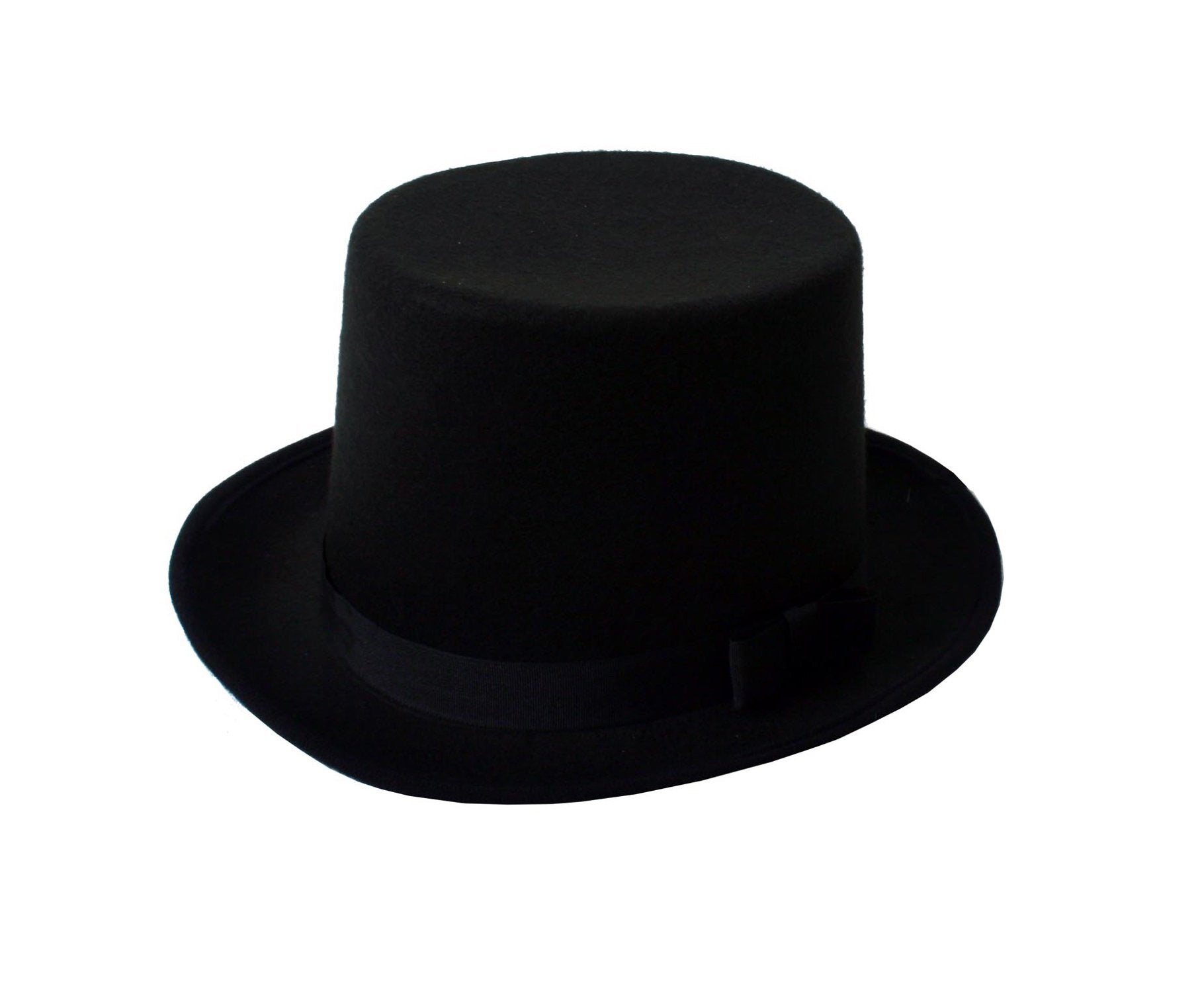 Top Hat Lincoln Felt Black Deluxe with Elastic Inner