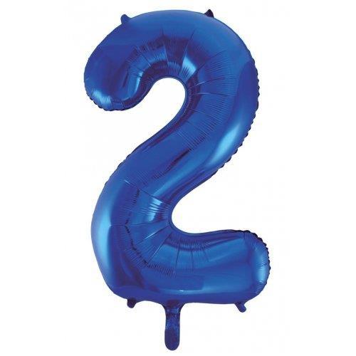 Balloon Foil Megaloon Number 2 Blue 86cm