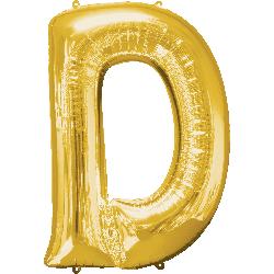 Balloon Foil Letter D Gold 86cm - Discontinued Line Last Chance To Buy