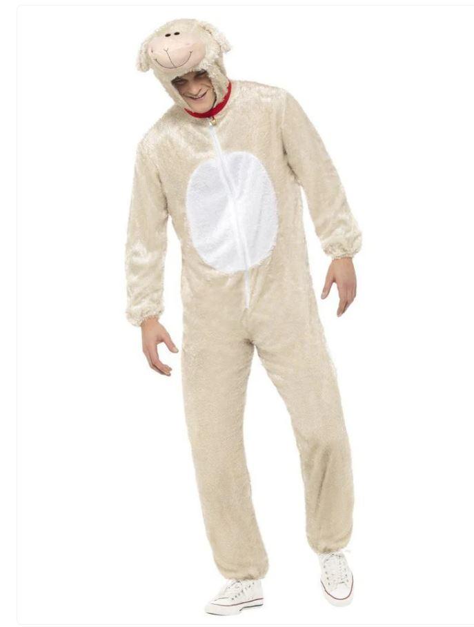 Costume Onesie Adult Animal Lamb Large