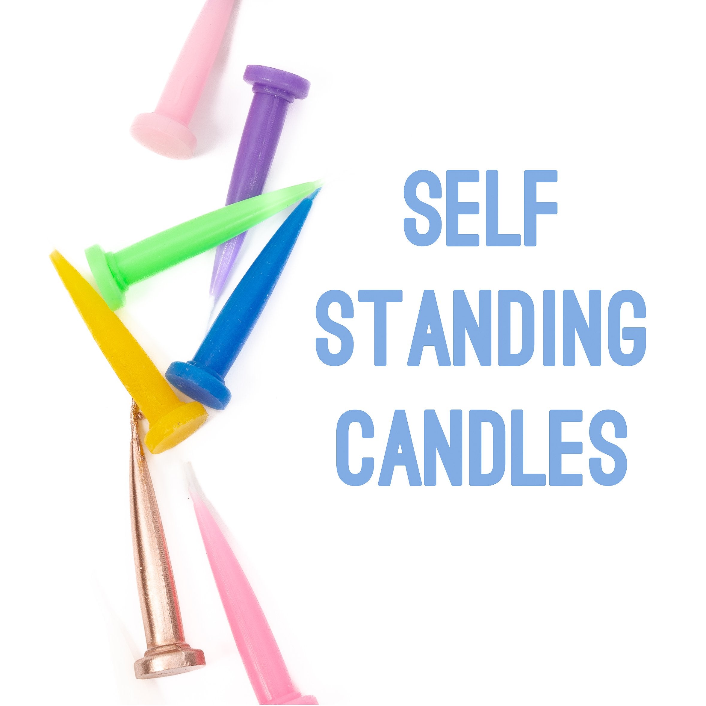 Candles Self Standing Gold Bullet Pk/12