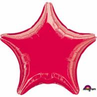 Balloon Foil 45cm Star Red