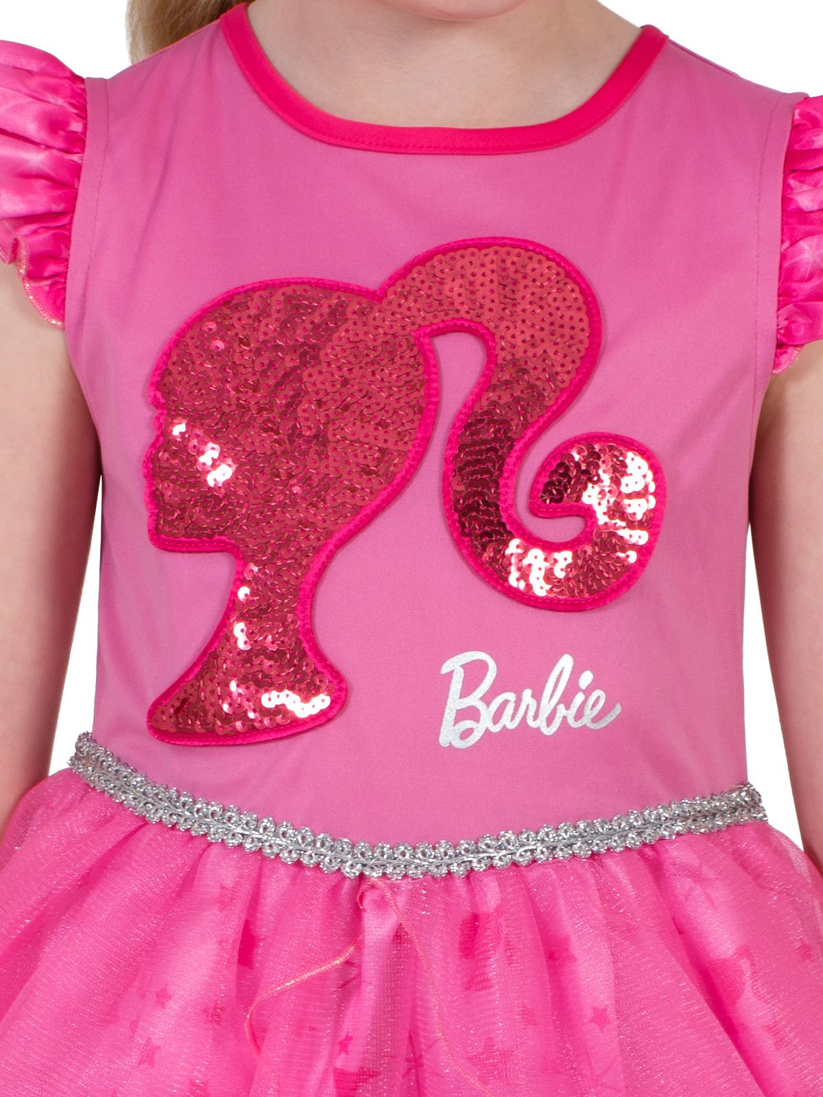 Costume Child Barbie Sparkle Dress Deluxe Size 6-8 Years