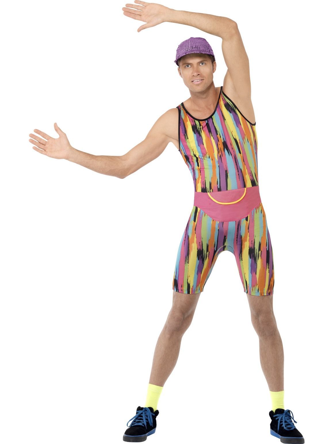 Costume Adult Mr Energizer Aerobics Instructor Lycra 1980s/1990s Large