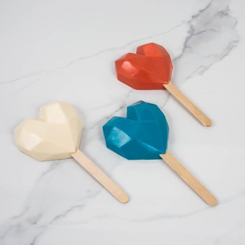 Chocolate Mould Silicone Geo Heart Pop