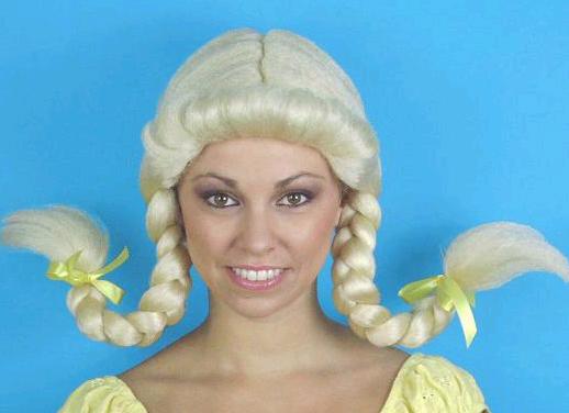 Wig Heidi Plaits W/Fringe Blonde Bavarian Oktoberfest German