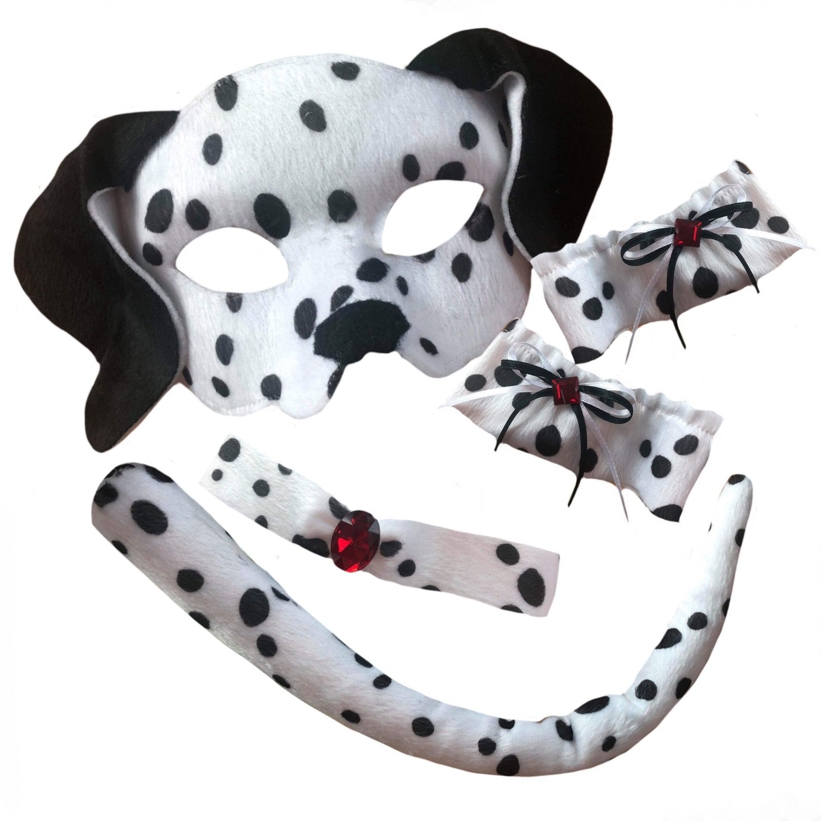 Animal Costume Mask Kit Deluxe Dalmation 5 Pieces - Discontinued Line