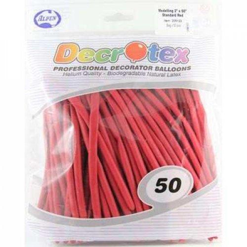 Balloon Modelling 260 Fashion Red Sempertex Pk 50