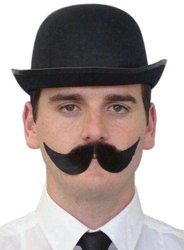 Costume Accessory Moustache Black Victorian Englishman Realistic Deluxe