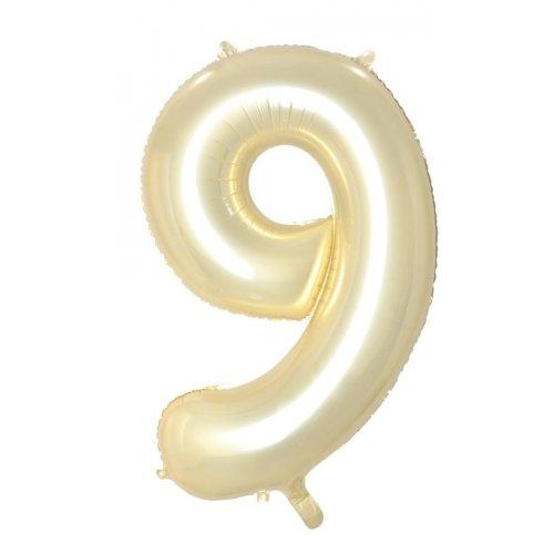 Balloon Foil Megaloon Number 9 Luxe White Gold 86cm