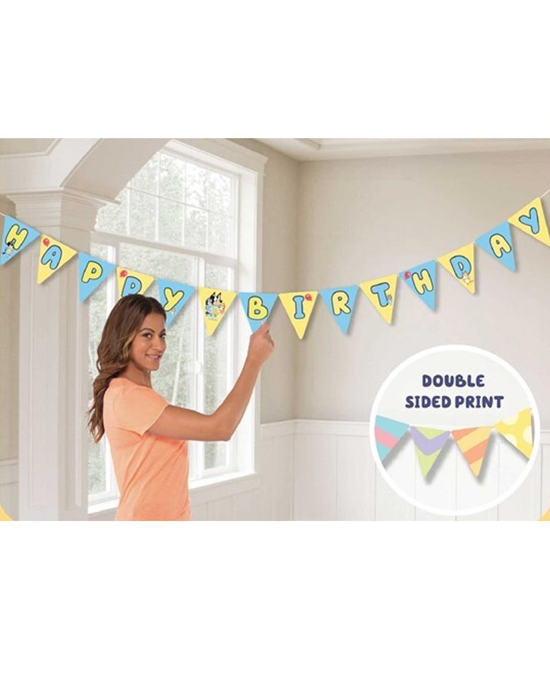 Bluey Bunting Paper Banner Double Sided 4.57m Long - Discontinued Line