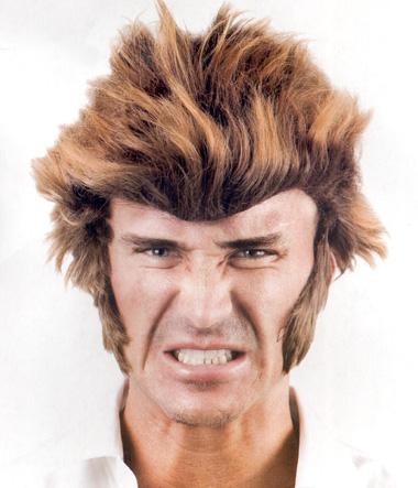 Wig Wolfman/Werewolf Brown Tattered Spiky