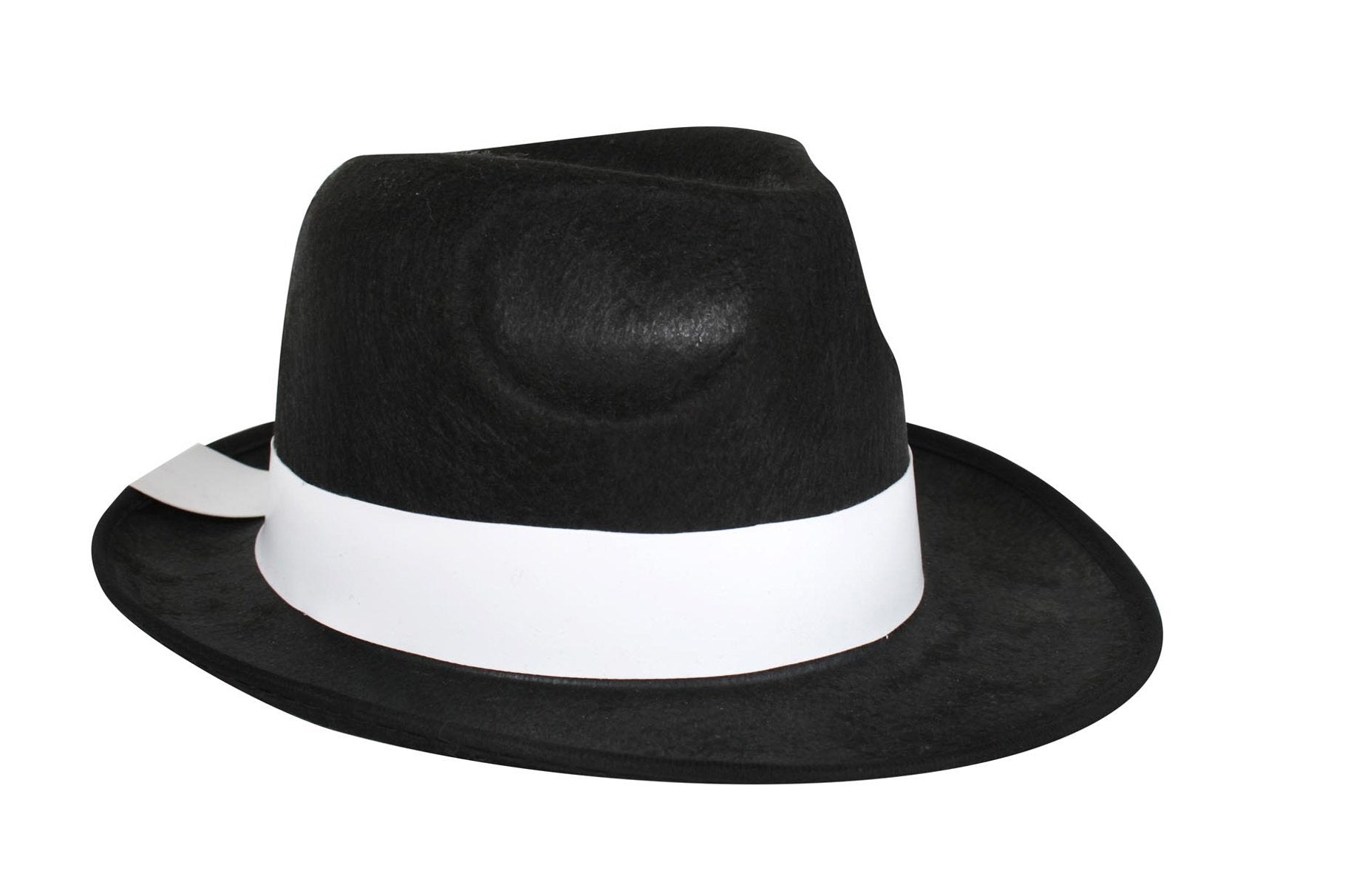 Hat Gangster Feltex Black With White Band 1920s