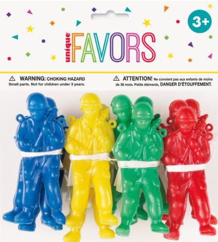 Value Favours Parachute Men Pk/12 9.5cm