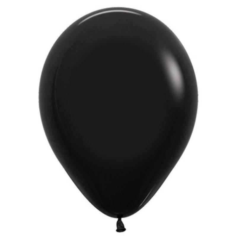 Latex Balloons 30cm Fashion Black Pk 100