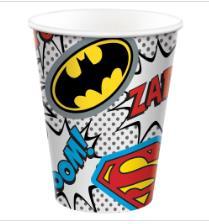 Justice League Heros Unite 266ml Paper Cups Pk/8