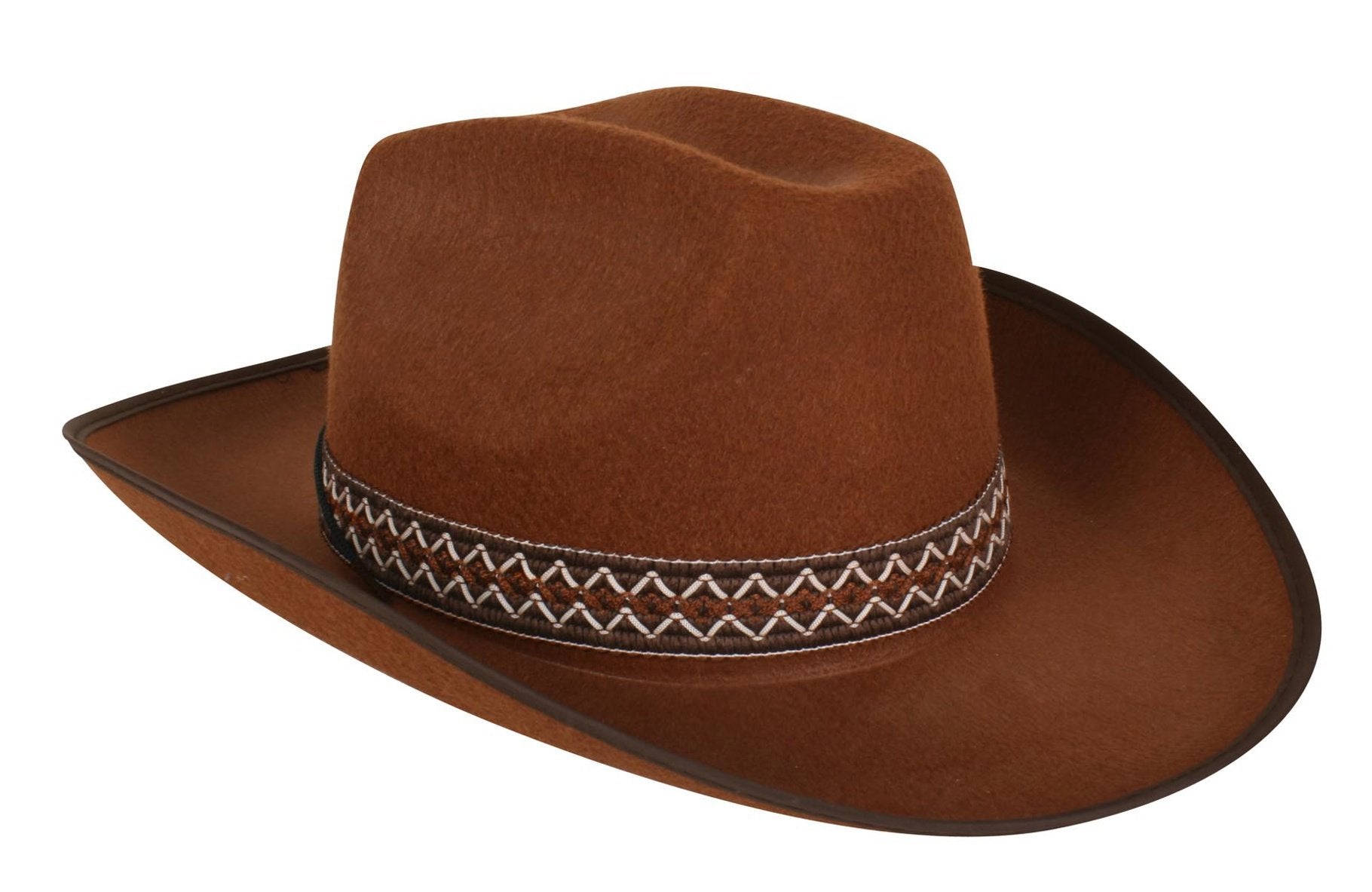 Hat Cowboy/Cowgirl Brown With Brown Woven Band