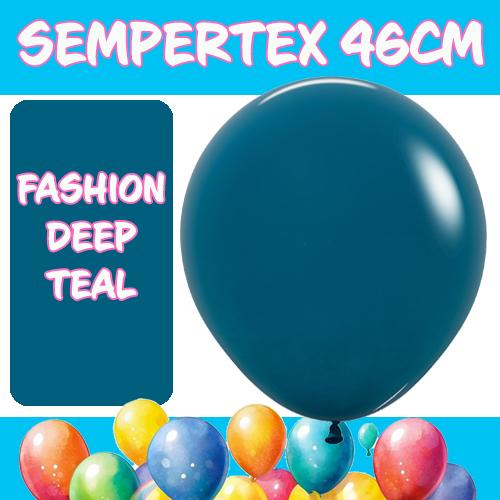 Balloons 46cm Fashion Deep Teal Sempertex Pk 6