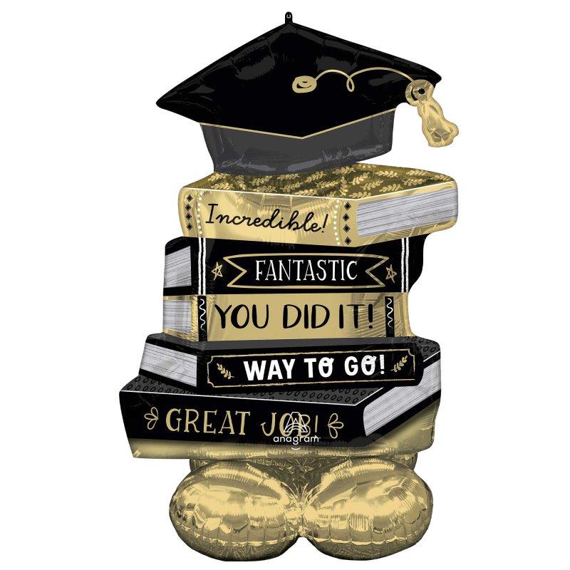 Balloon Foil Airloonz Graduation Hats Books 73cm x 114cm