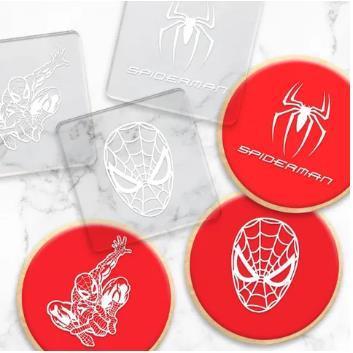 Spiderman Logo Cookie/Biscuit Debossers Pk/3 Cake Craft