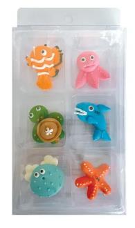 Edible Icing Decorations Sea Animals Pk/6