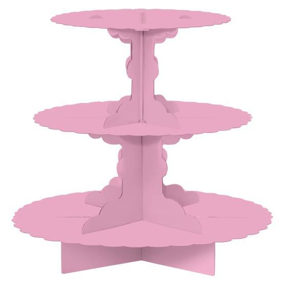 Cupcake/Treat Stand 3 Tier New Pink 29cm