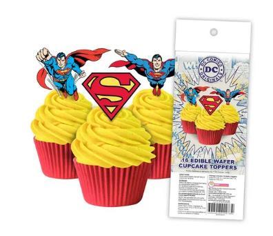 Edible Icing Wafer Topper Superman Pk/16