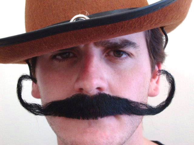 Costume Accessory Moustache Outlaw Black Realistic Deluxe