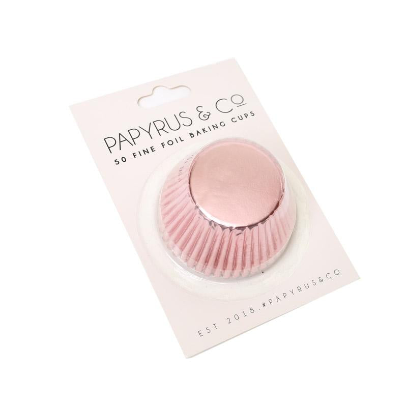 Cupcake Baking Cups Pastel Pink Large Foil Pk 50 50mm