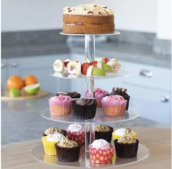 Acrylic Cake Stand Round 4 Tier Cake Craft Deluxe