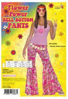 Costume Adult Flower Power Bell Bottom Pants