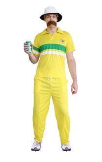 Costume Adult 80s Cricketer Yellow