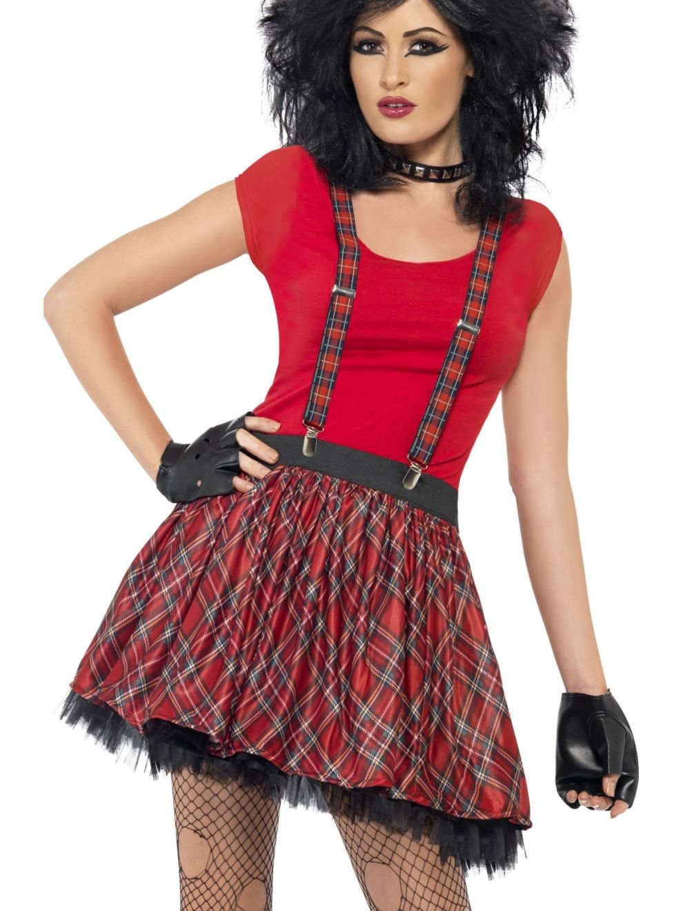 Costume Adult Punk Tartan Tutu And Costume Kit 1980s