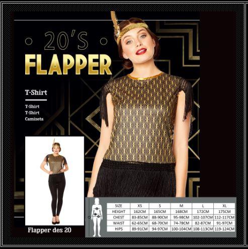 Costume Adult T-Shirt 1920s Flapper