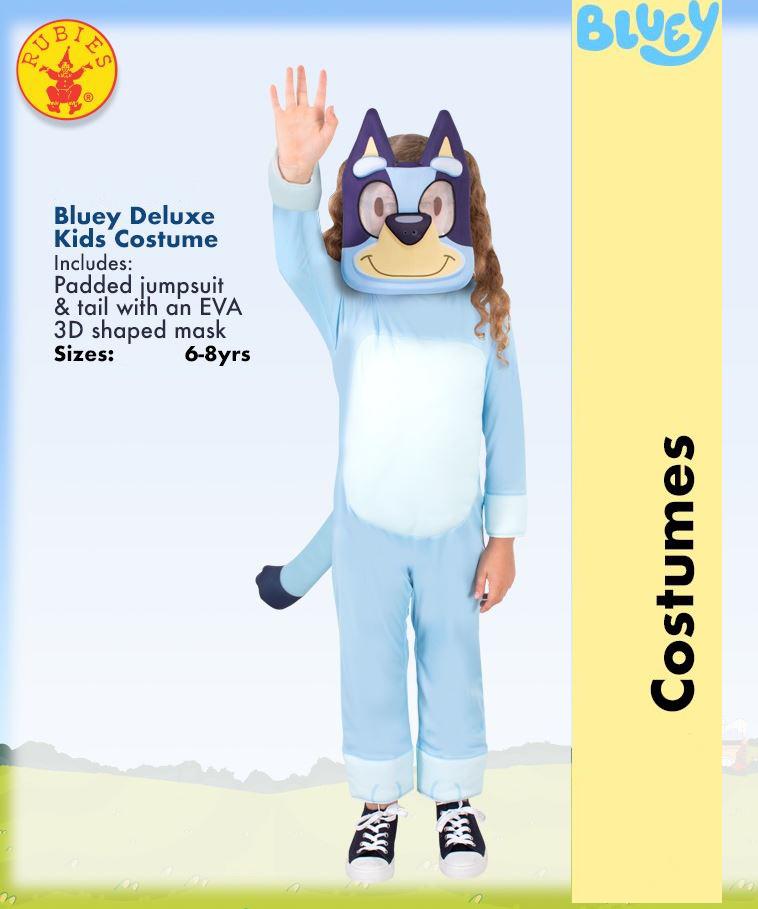 Costume Child Bluey Deluxe Size 6-8 Years