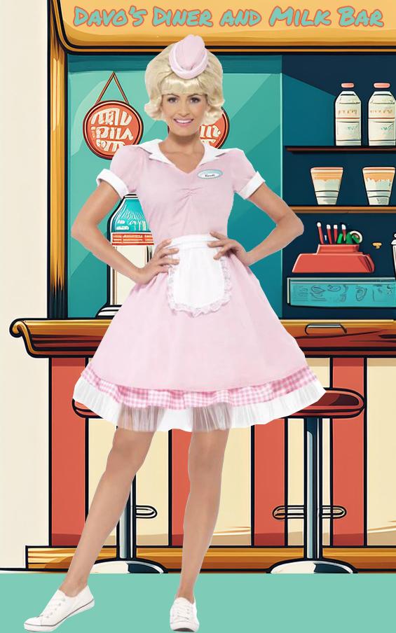 Costume Adult 1950s Diner Girl Ladies