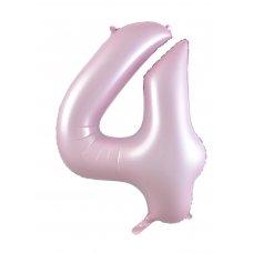 Balloon Foil Megalooon Number 4 Matte Pastel Pink 86cm