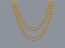 Necklaces Beads Metallic Gold 81cm Long Pk/4