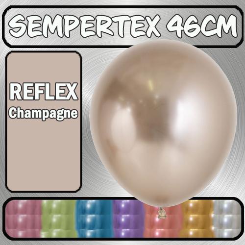 Balloons 46cm Reflex Champagne Pk 6