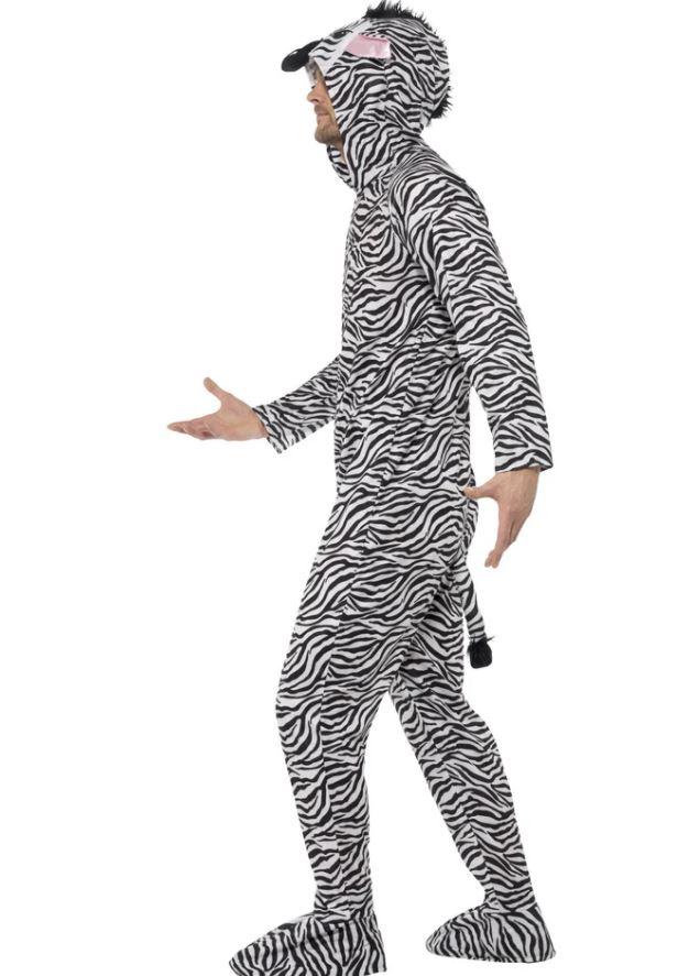 Costume Adult Animal Zebra Black And White Large